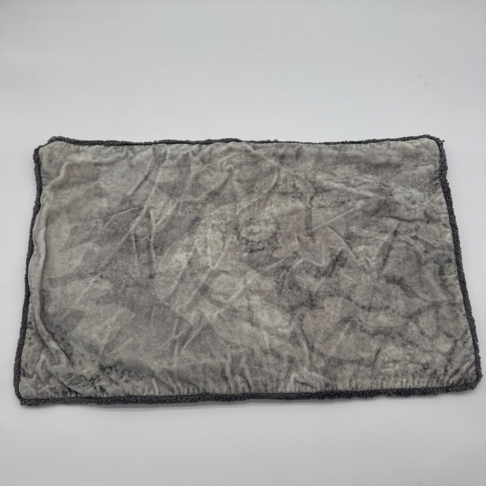 Pottery Barn Gray Velvet‎ Crushed Marble Fringe Pillow Sham 16x26 1756760